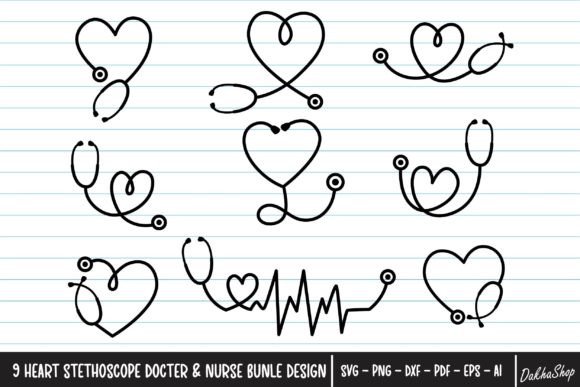 A Stethoscope Heart Design for Every Embroidery Need