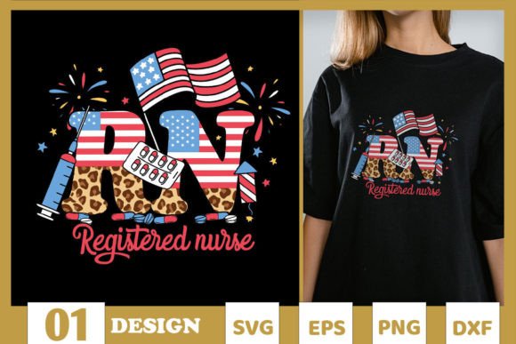 Evaluating the 4th of July RN Nurse Embroidery Design