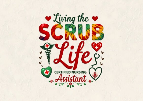 Living the Scrub Nurse T-Shirt Design